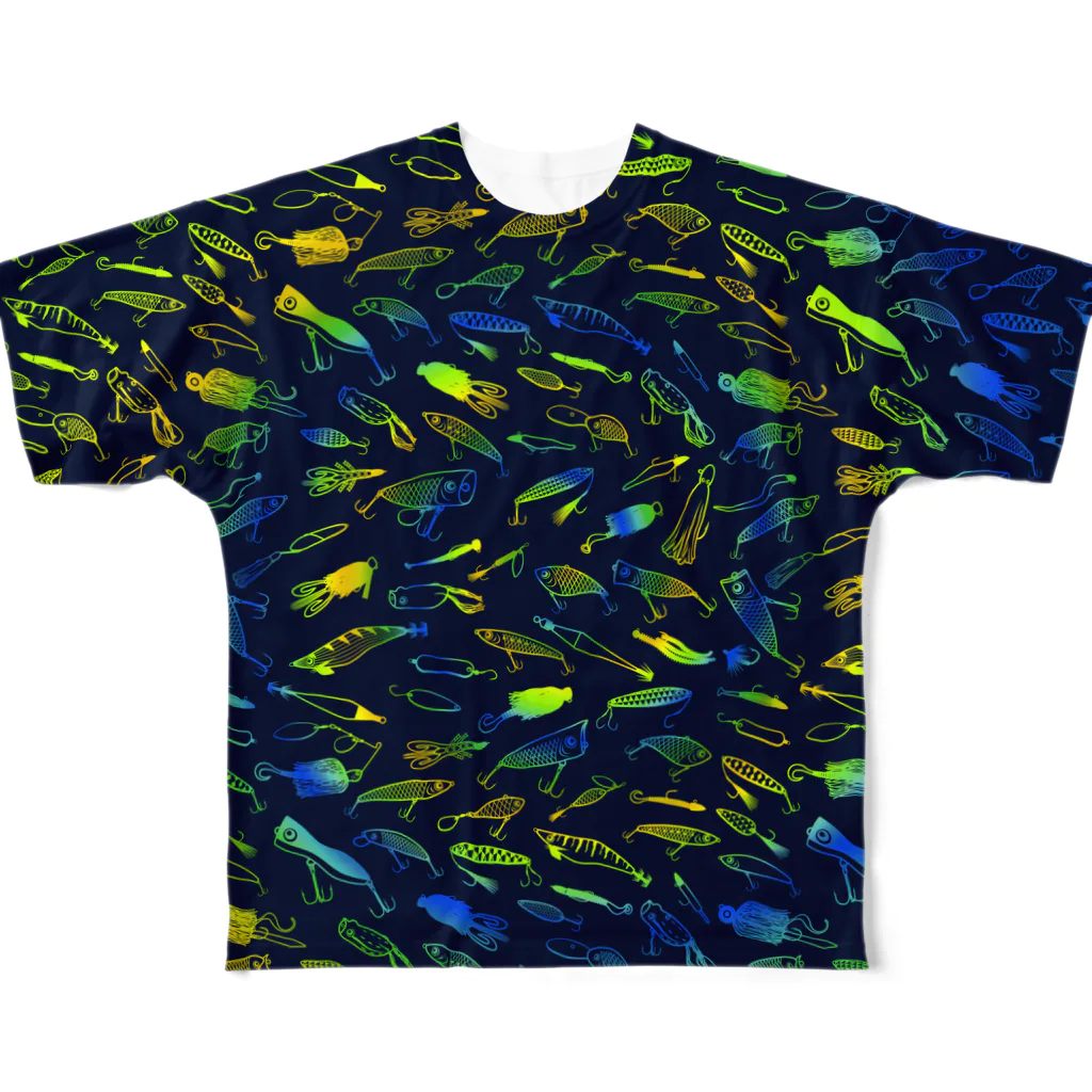 猫と釣り人のLURE_2IB_FGT All-Over Print T-Shirt