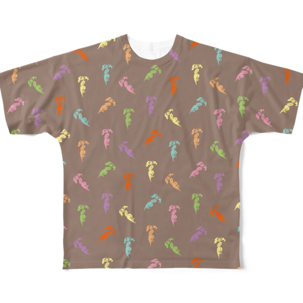 ieharatoshiakiのいやん（グレー） All-Over Print T-Shirt