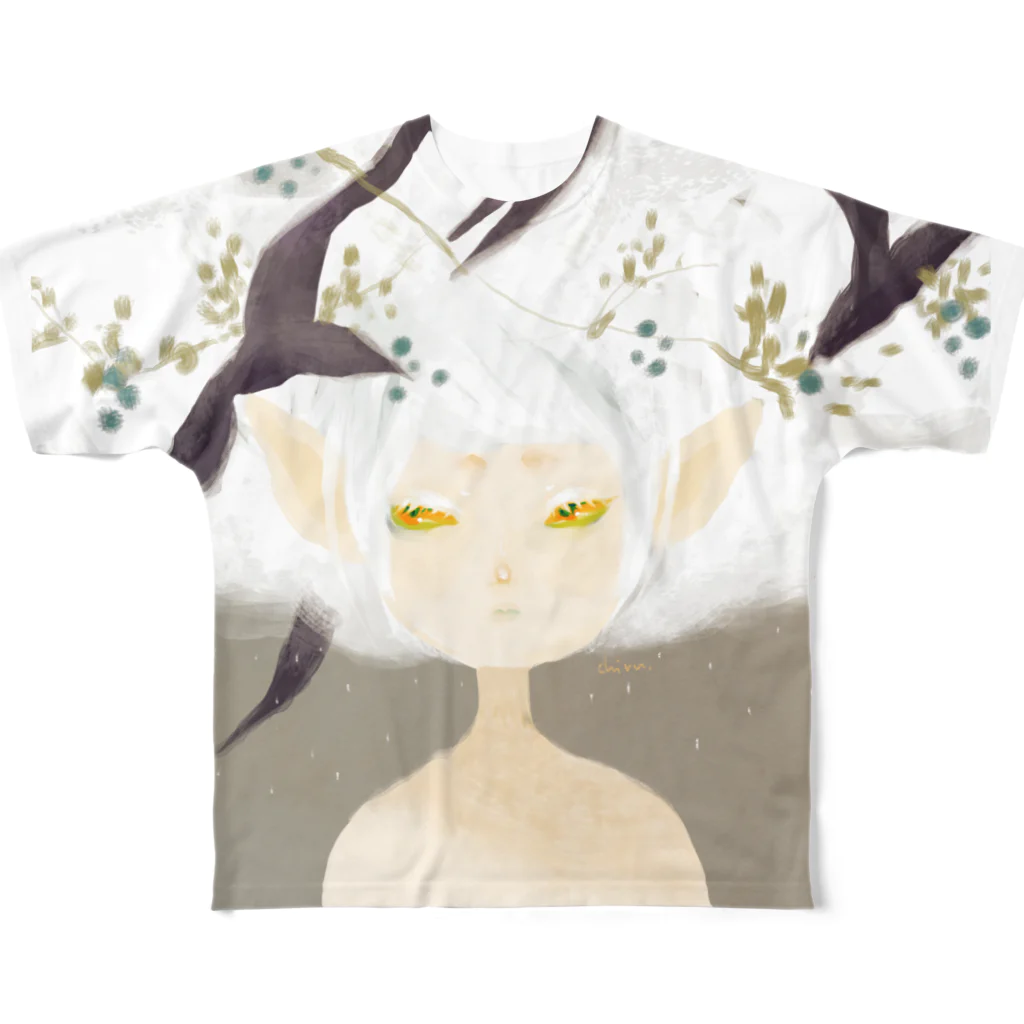 chirukapolkaのこころは曇り All-Over Print T-Shirt