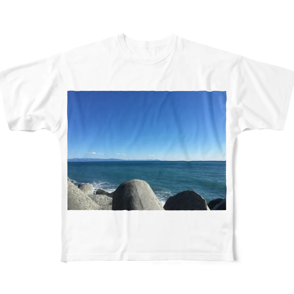 ショップの海 フルグラフィックTシャツ