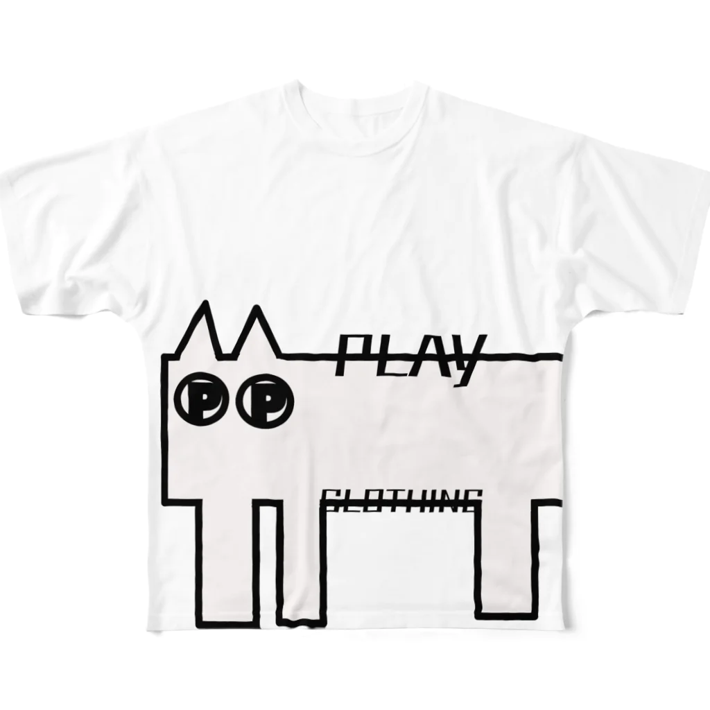 PLAY clothingのCAT？ フルグラフィックTシャツ