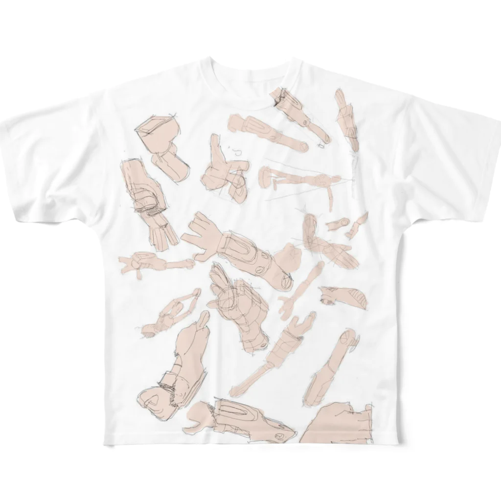 VIEW FROM KALAPATTARのロボットハンド All-Over Print T-Shirt