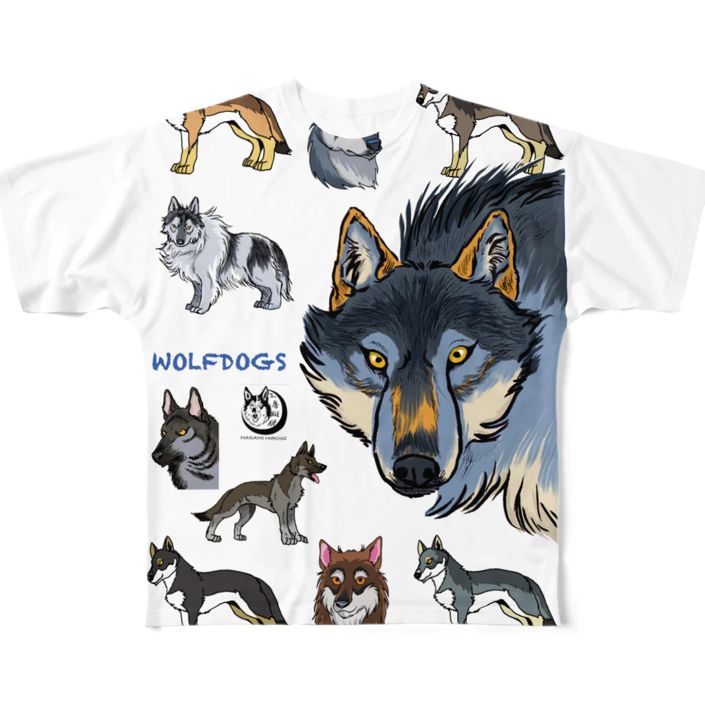 工房斑狼のWOLFDOGS All-Over Print T-Shirt