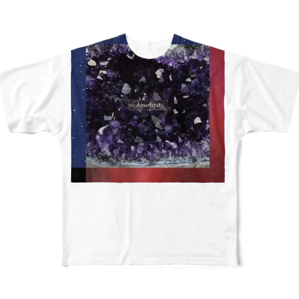 kaworu★SHOP＠SUZURIのAmethyst All-Over Print T-Shirt