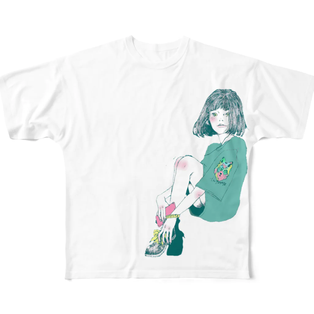 YONOのサブカル女子 フルグラフィックTシャツ