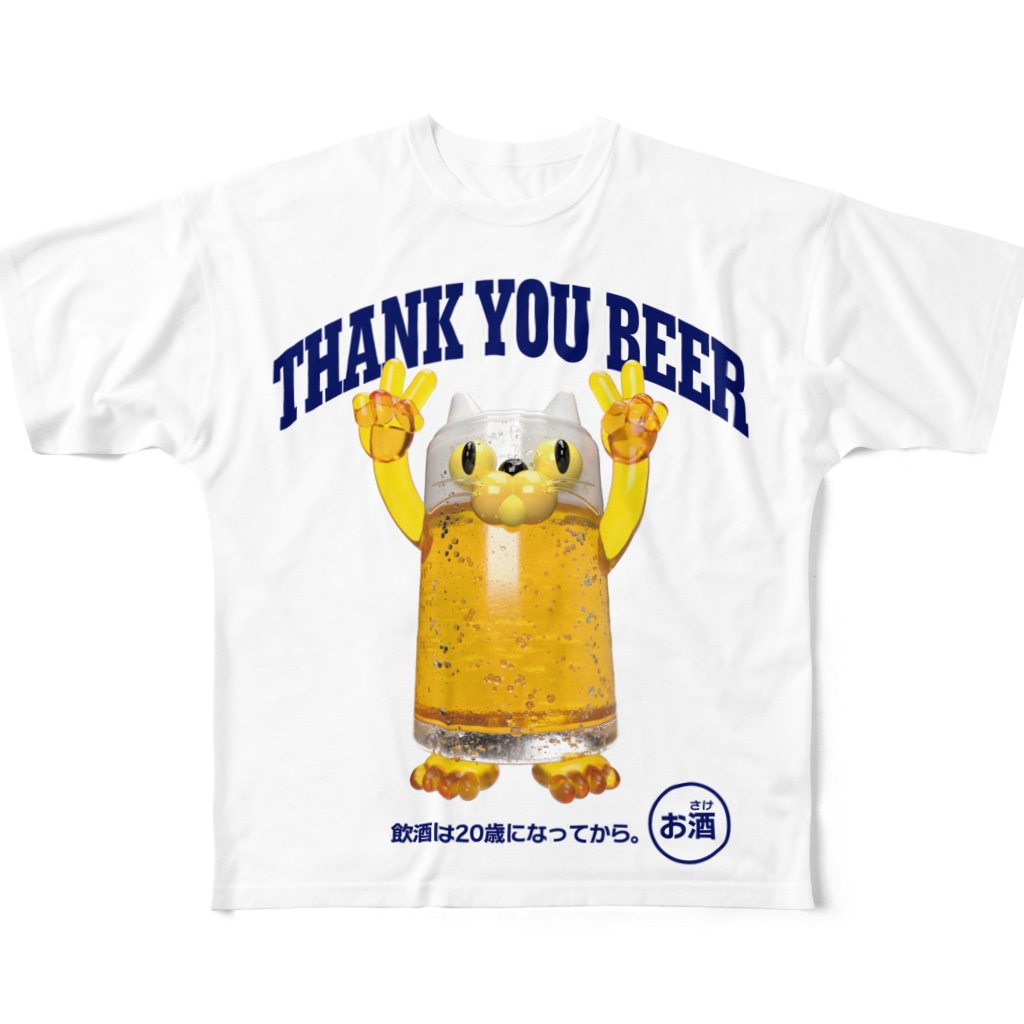 LONESOME TYPE ススのビールジョッキ🍺(猫) All-Over Print T-Shirt