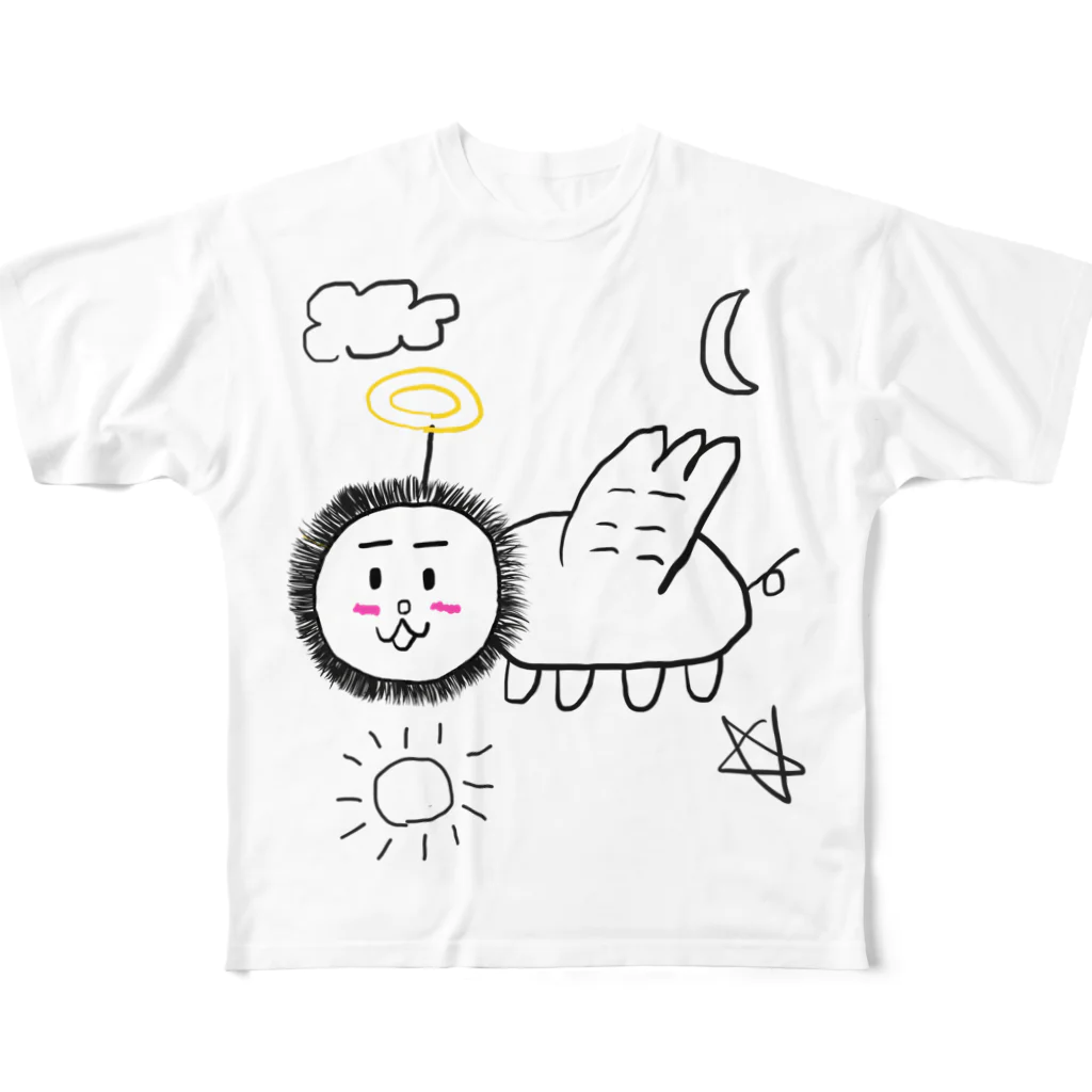 いつだって自分らしく。の天使になったライオン All-Over Print T-Shirt
