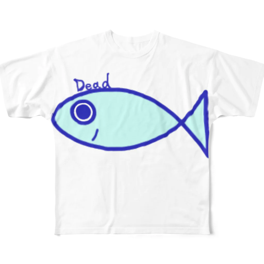 510_mimayuの死んだ魚さん フルグラフィックTシャツ