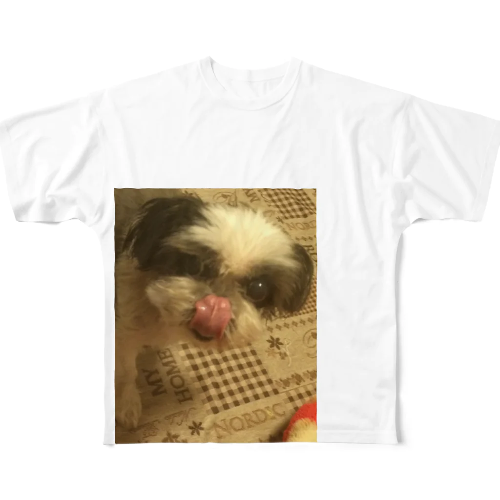 q’sの犬t フルグラフィックTシャツ