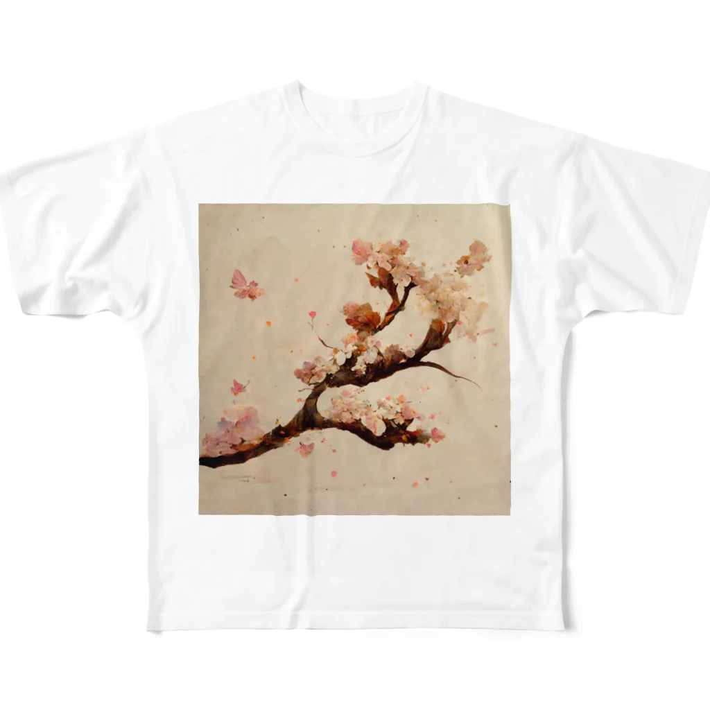 2024のAI「桜」Tシャツ（1） フルグラフィックTシャツ