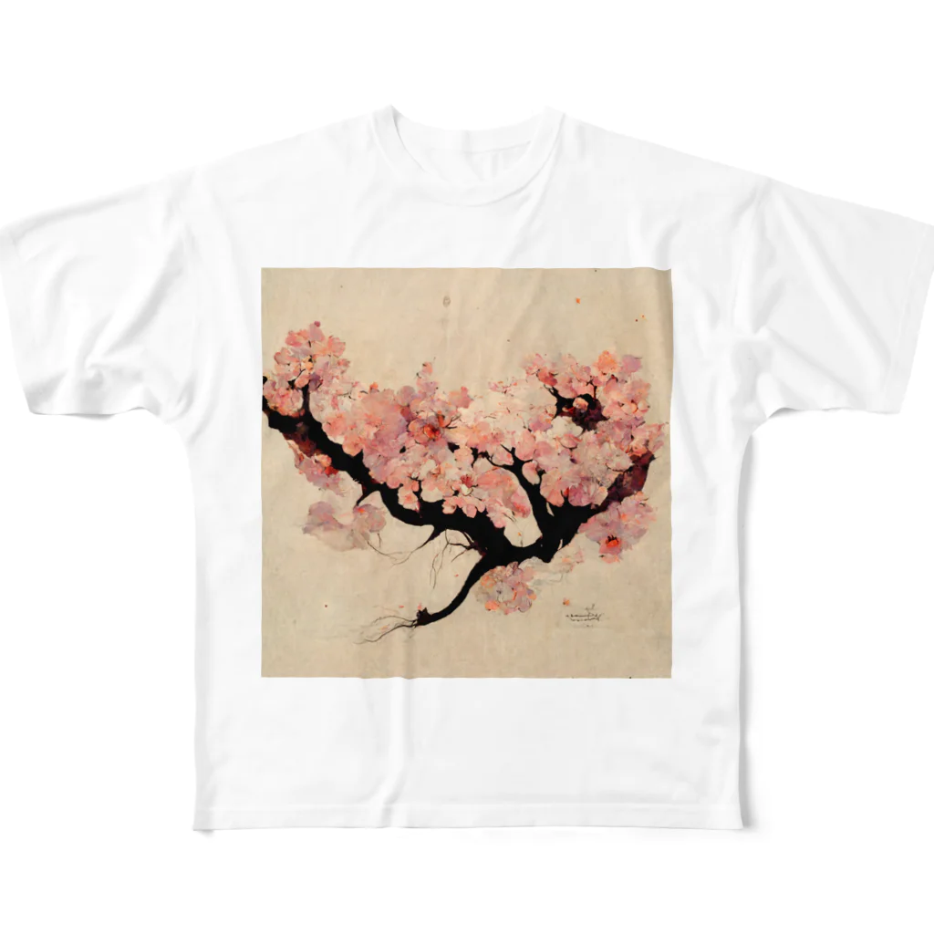 2024のAI「桜」Tシャツ（2） フルグラフィックTシャツ