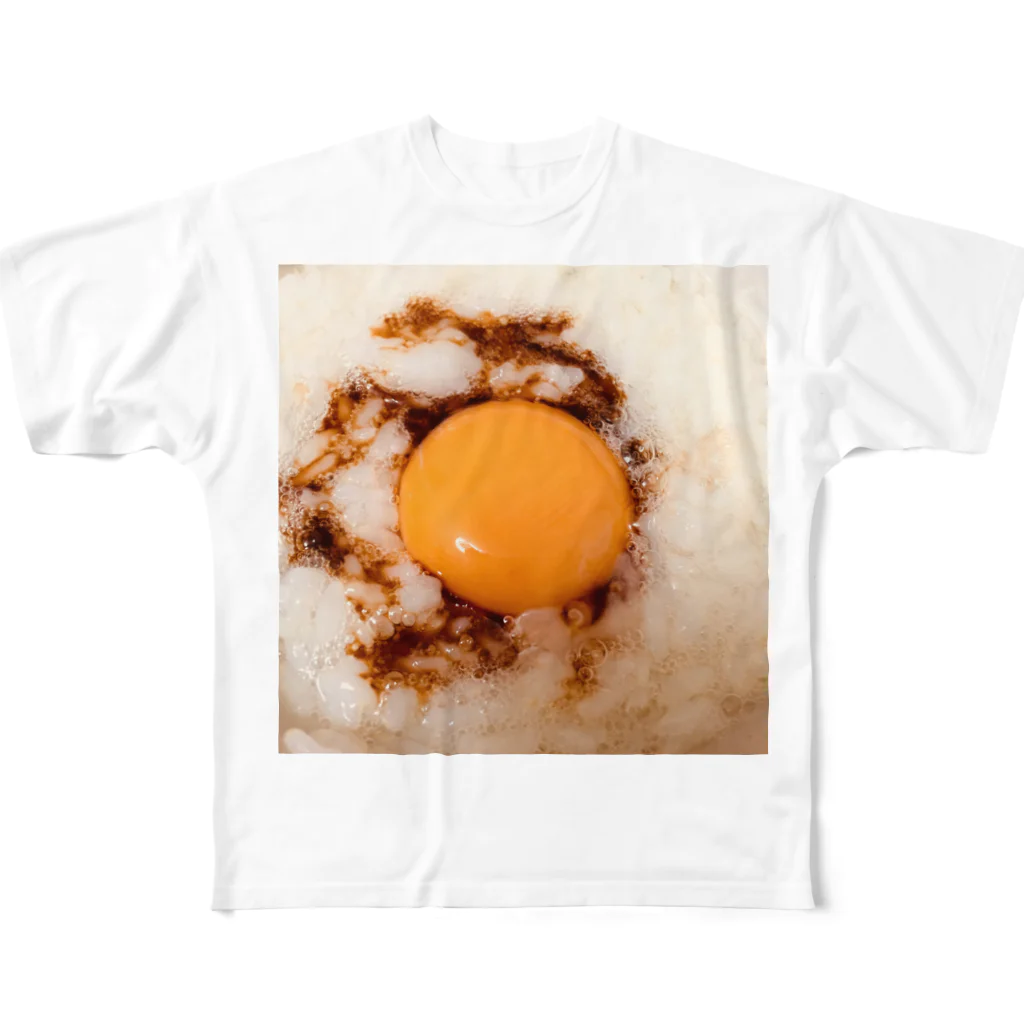 shizukusanの棚の卵かけご飯、 フルグラフィックTシャツ