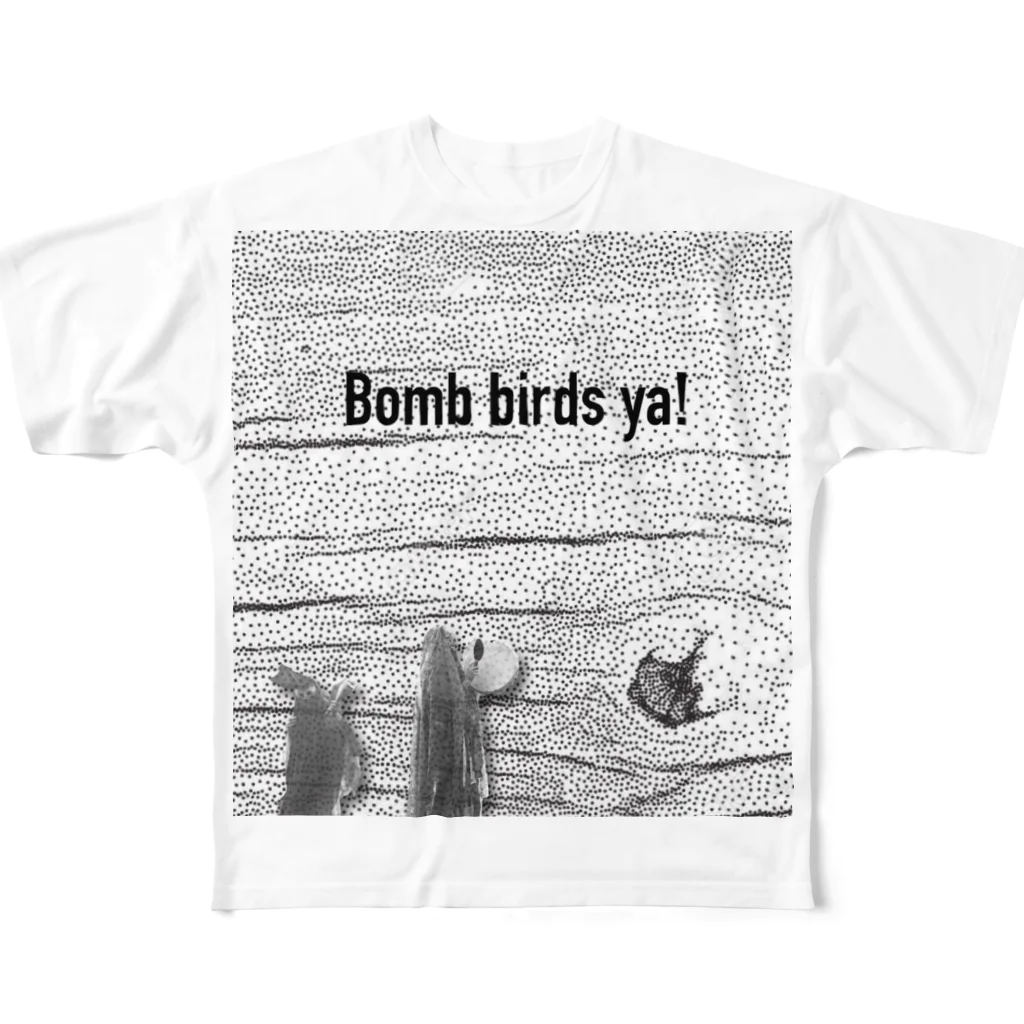 Papiliodug のBomb birds ya! フルグラフィックTシャツ