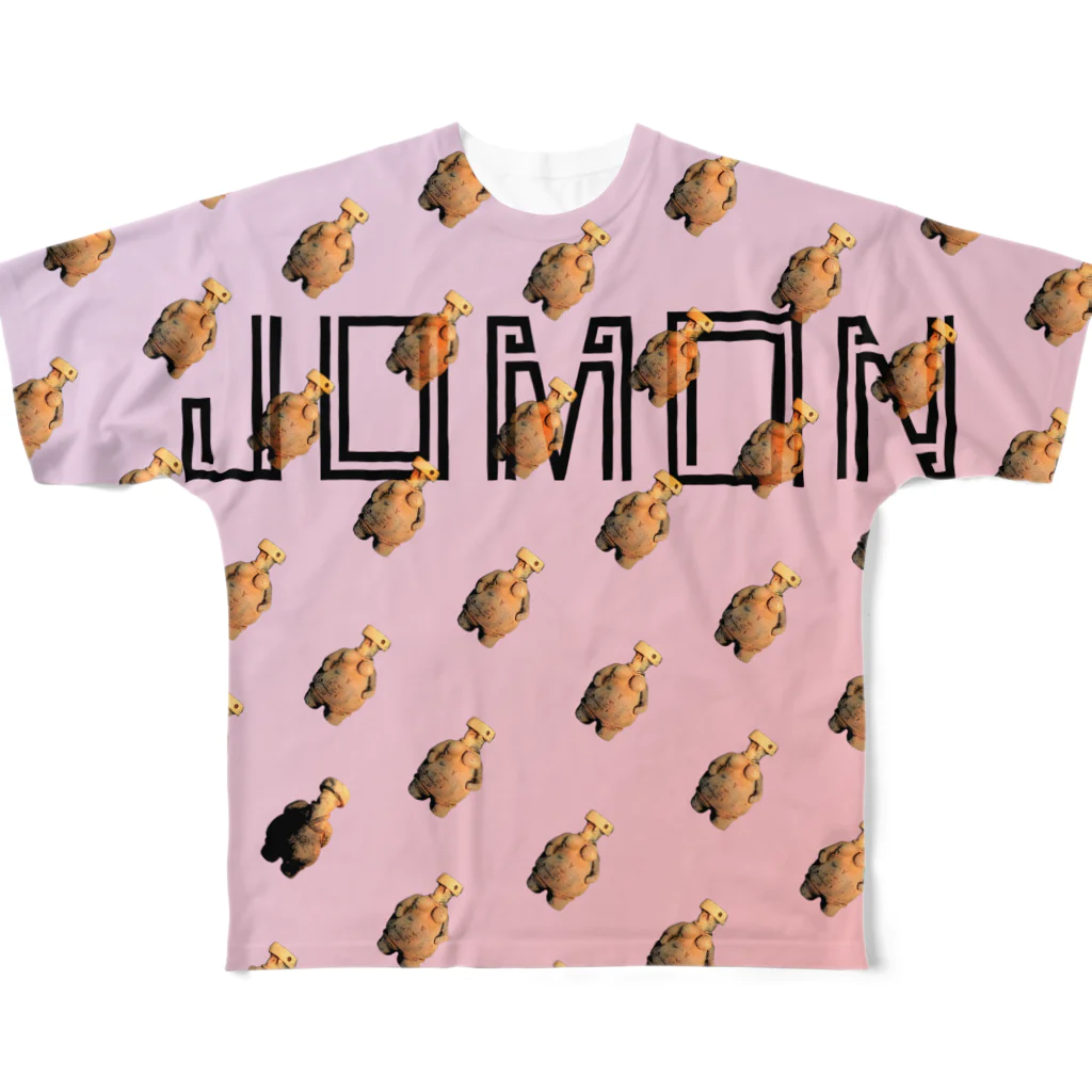 JOMONちゃんのお店のPINK_JOMON_Tシャツ両面 フルグラフィックTシャツ