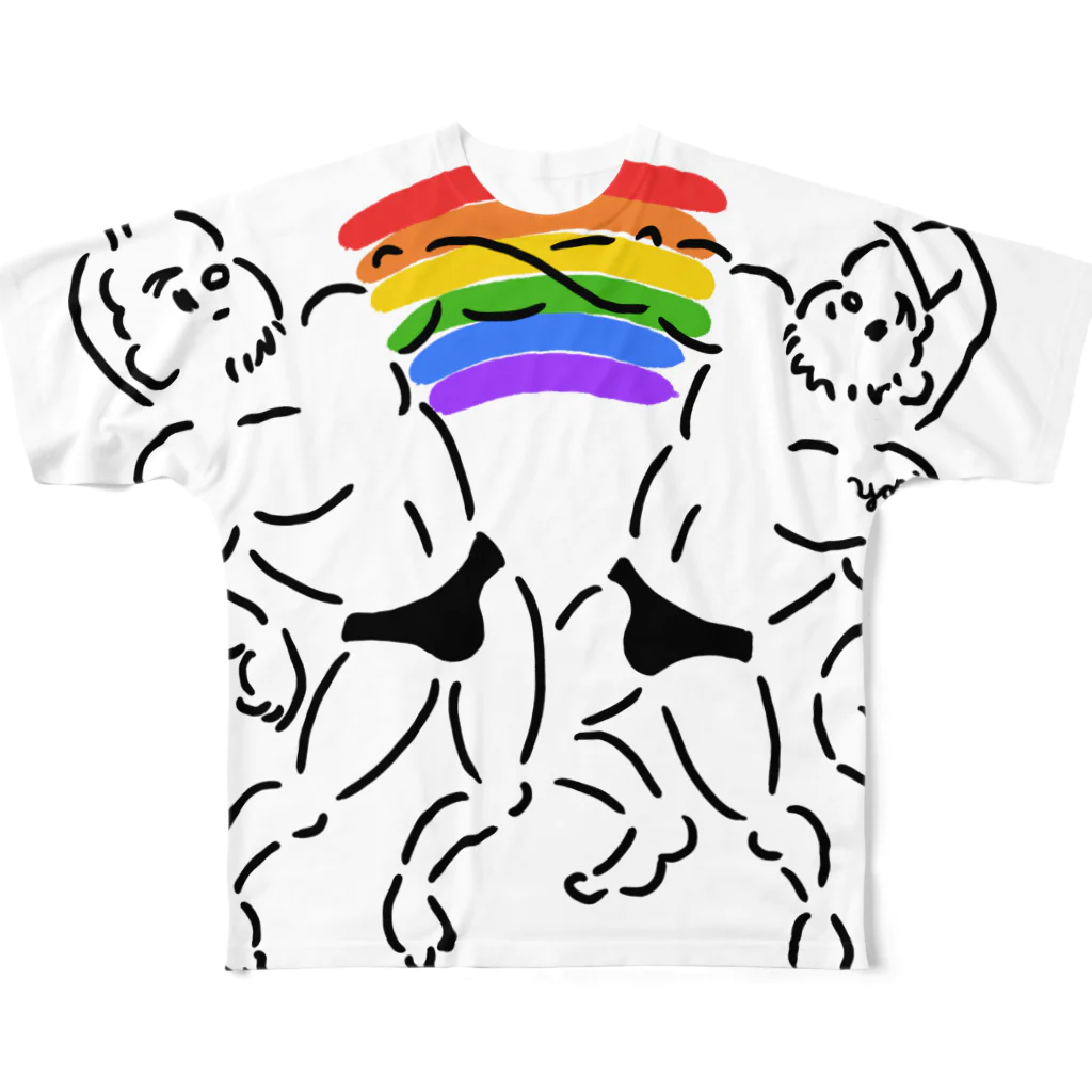 yopiのover the rainbow フルグラフィックTシャツ