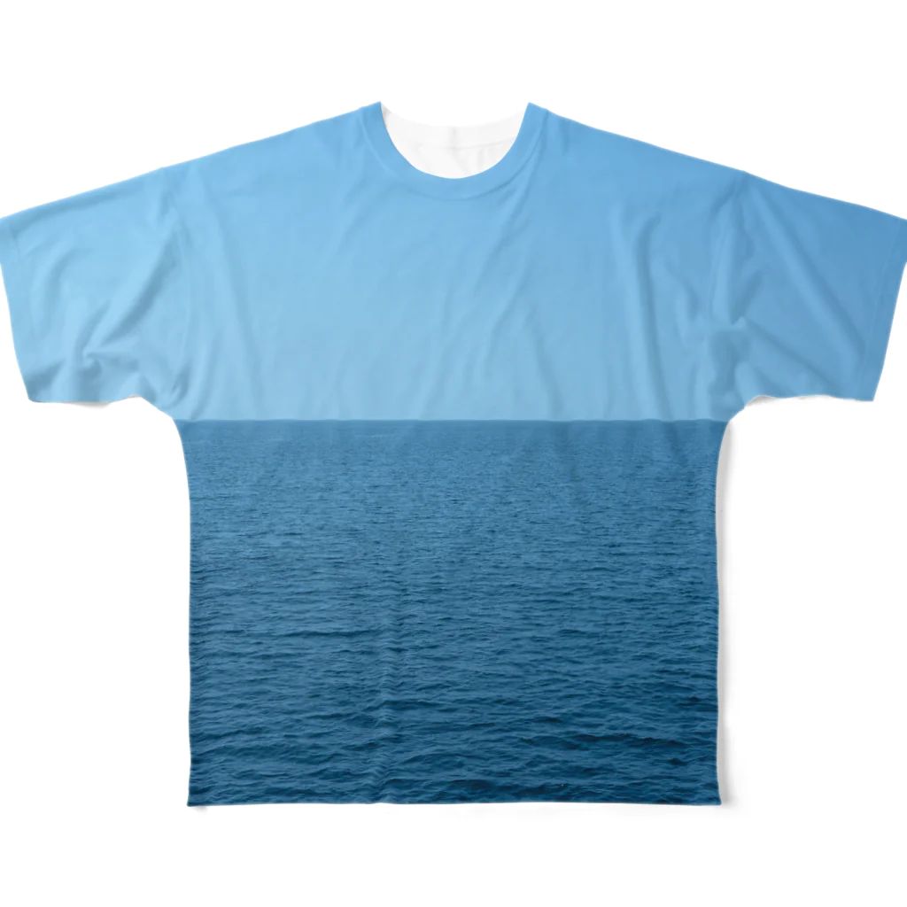 デザインをしましたの水平線 フルグラフィックTシャツ