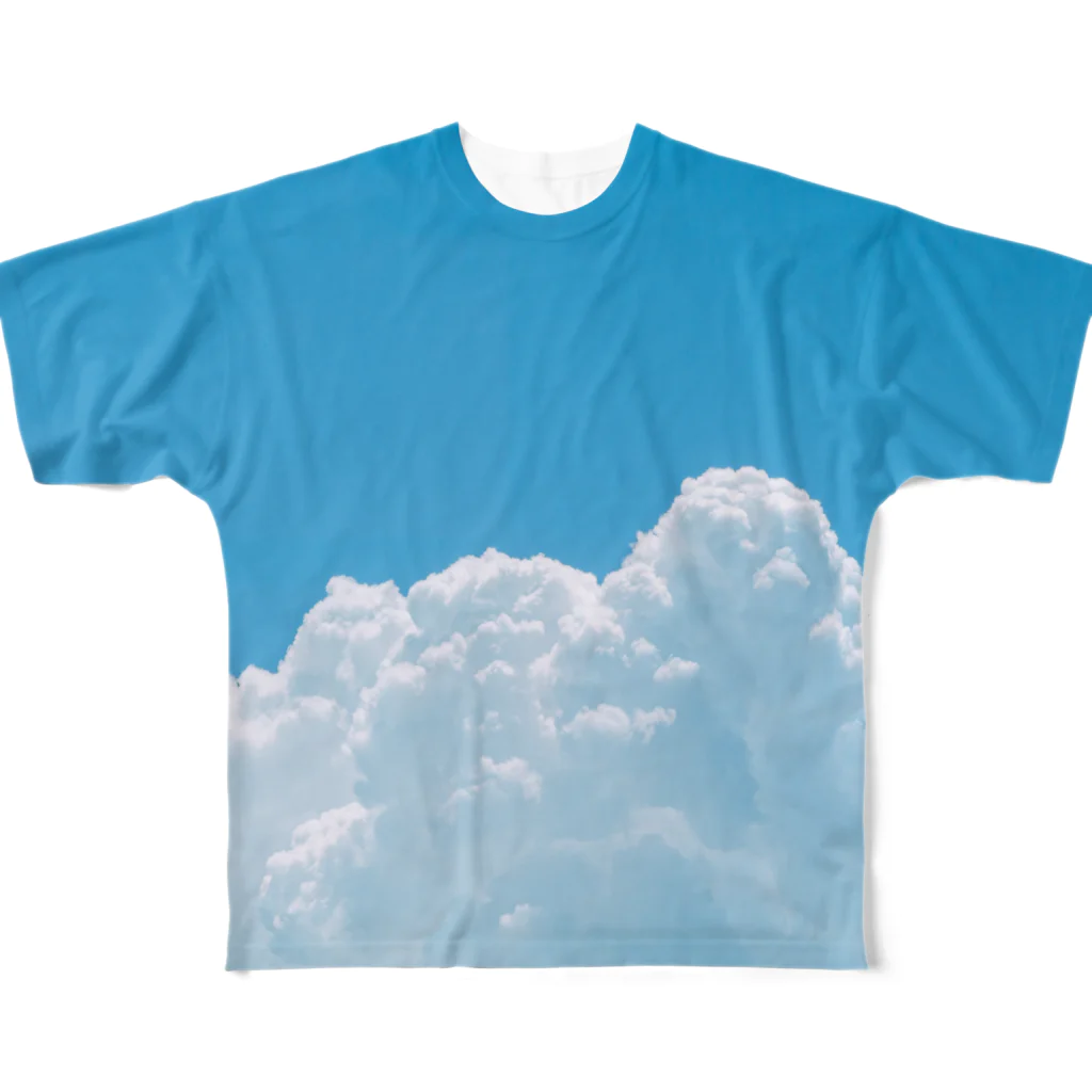 デザインをしましたの夏の空 フルグラフィックTシャツ