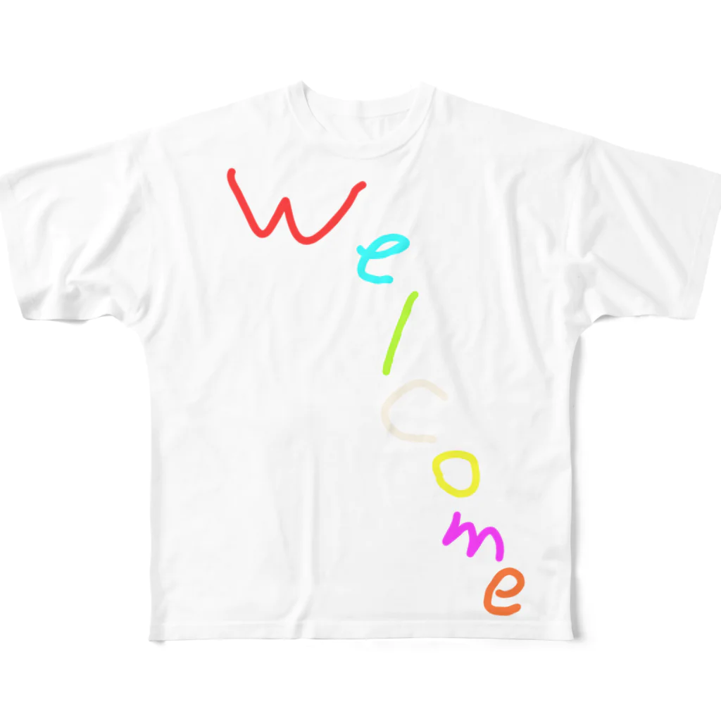 K-R-Gardenの【Welcome】デザイン フルグラフィックTシャツ