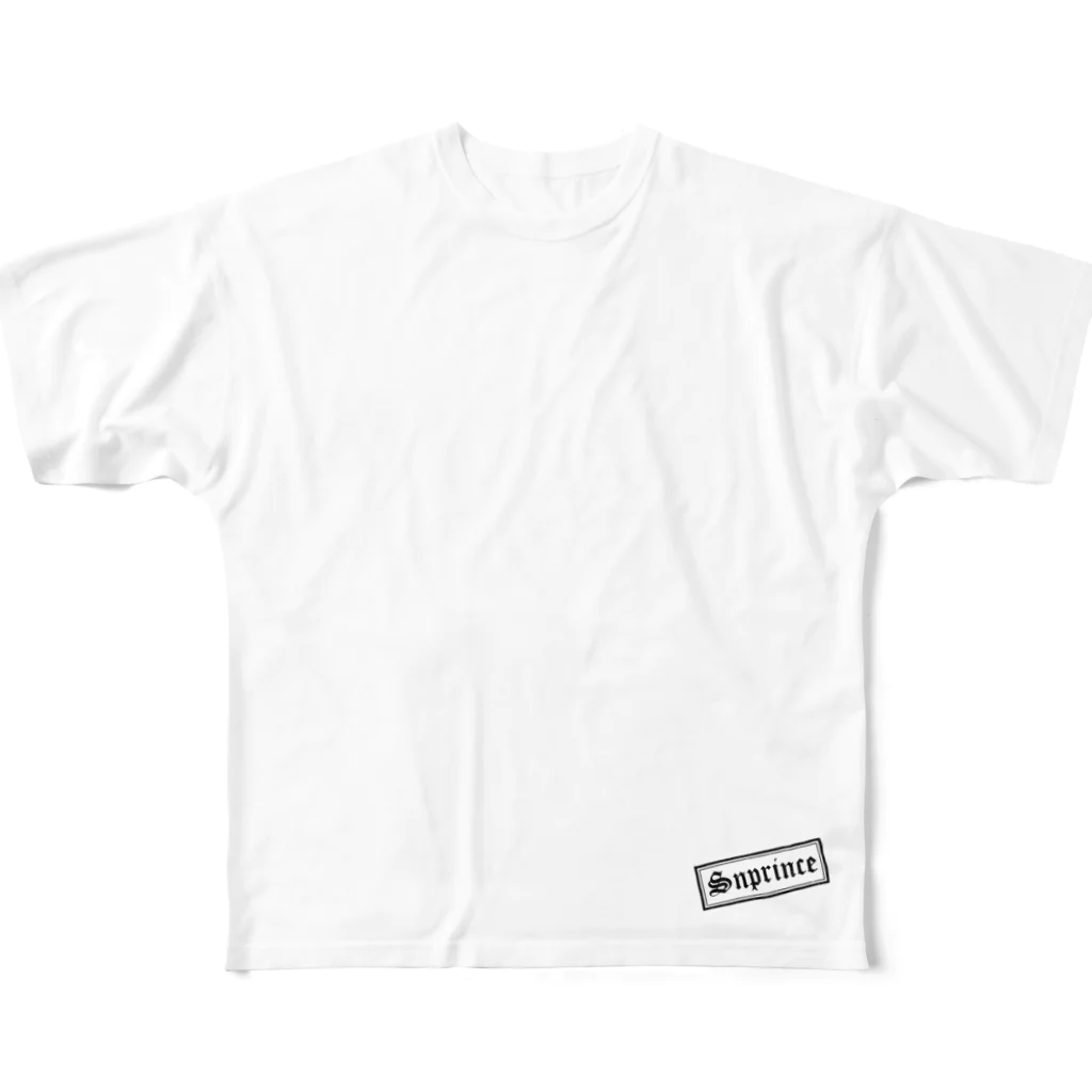 王子のアパレル Snprinceのエレファント　Snprince All-Over Print T-Shirt