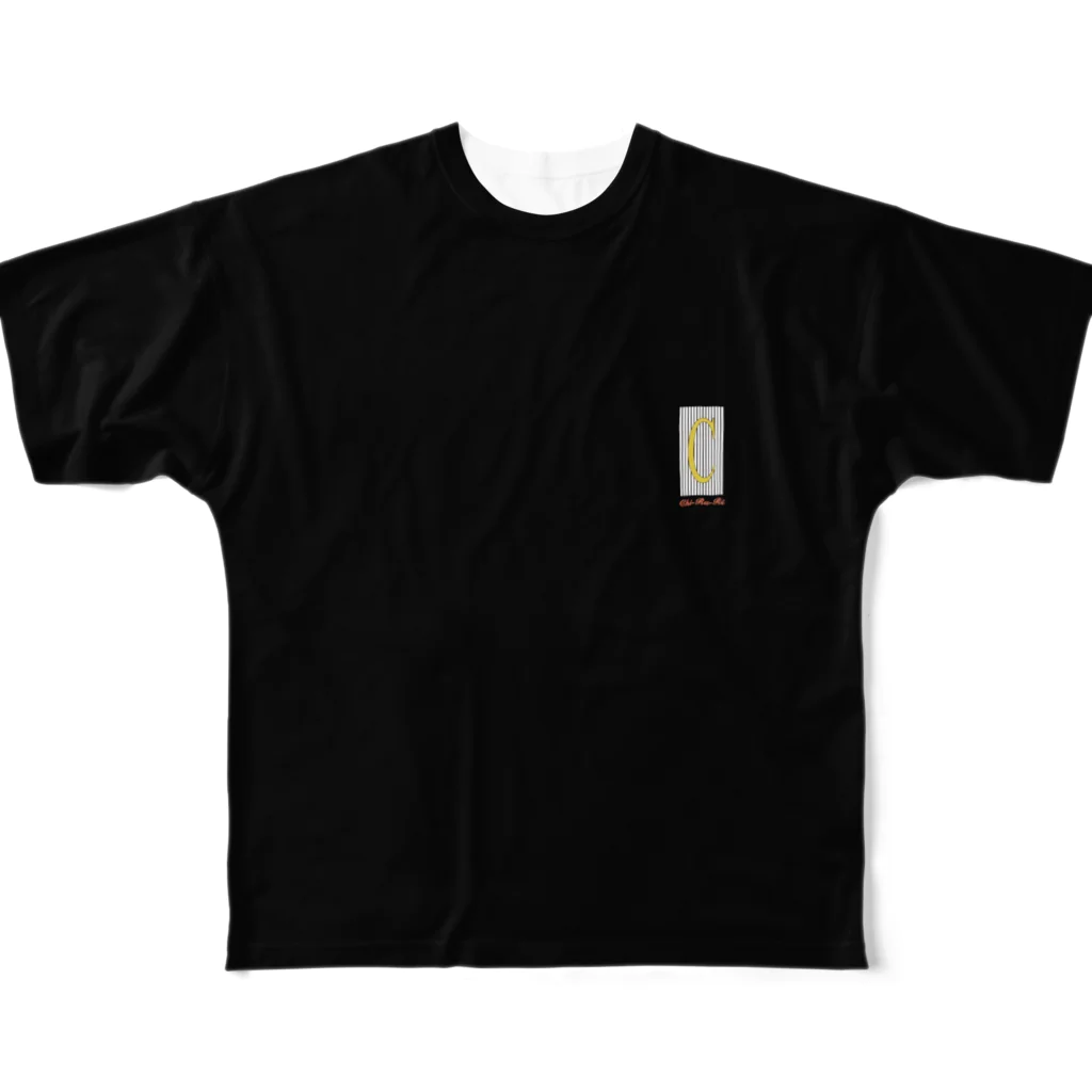 Design Studio 「Chi-Ra-Ri ~ち・ら・り~」の輝之匠「 聖母マリア」Ex (Black) フルグラフィックTシャツ