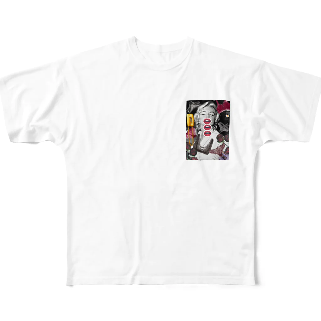 wai_no_coreのモンローの世界 フルグラフィックTシャツ