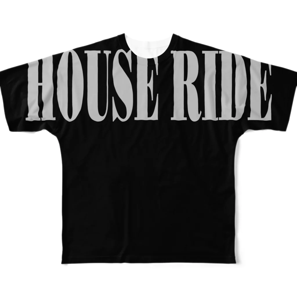 HOUSE DANCE MANIAのHouse Rideビッグロゴ フルグラフィックTシャツ