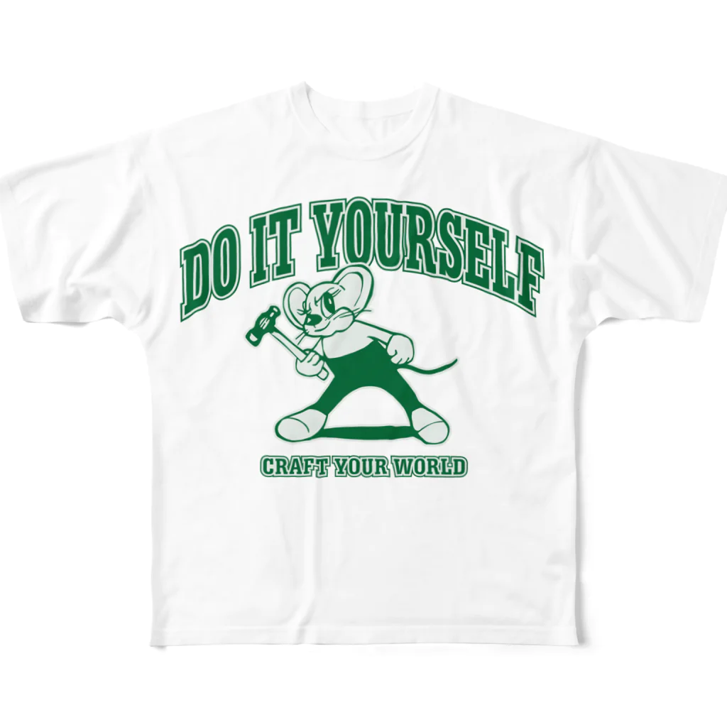 LONESOME TYPE ススのDo it yourself（ネズミ🐭） フルグラフィックTシャツ