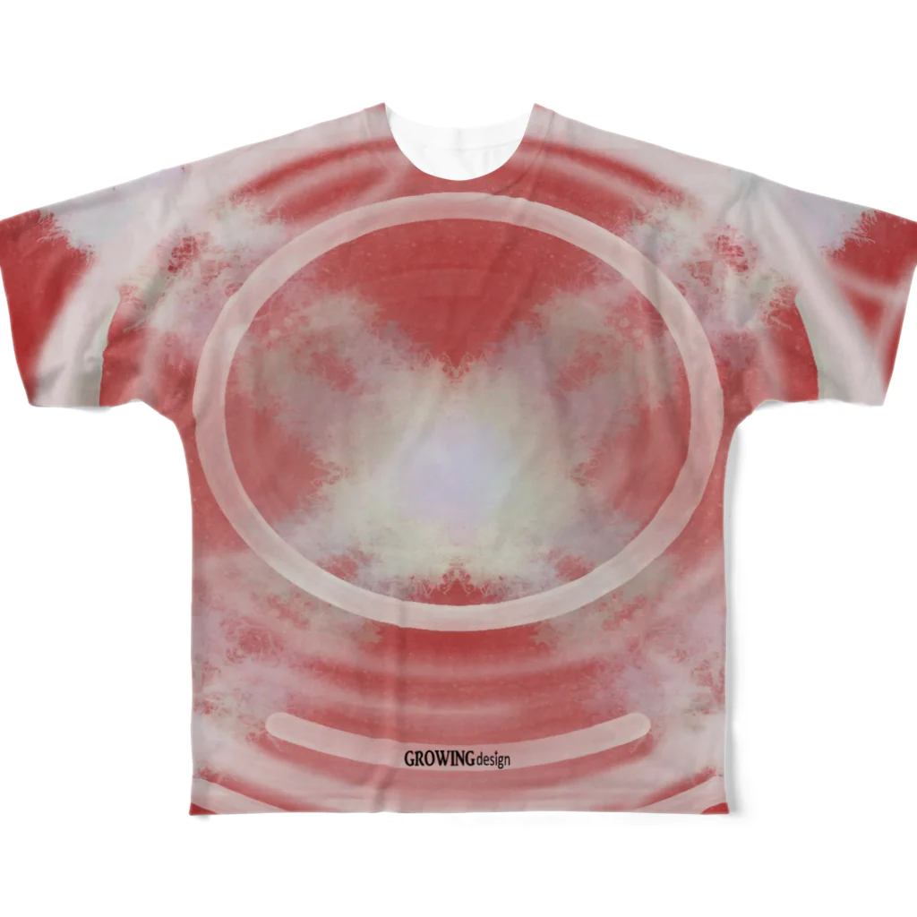 GROWING+design SUZURI店のRed Xman All-Over Print T-Shirt