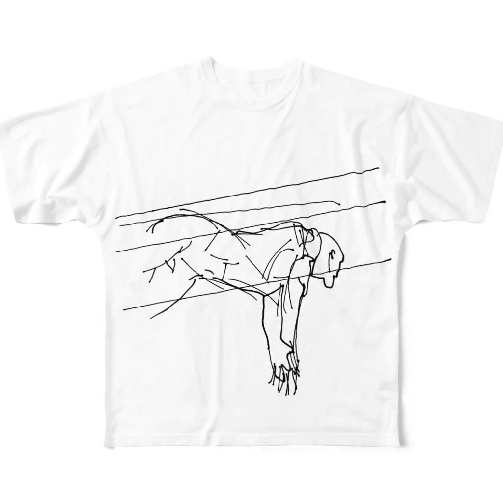 戸田樹の森でのオーズと待機 All-Over Print T-Shirt