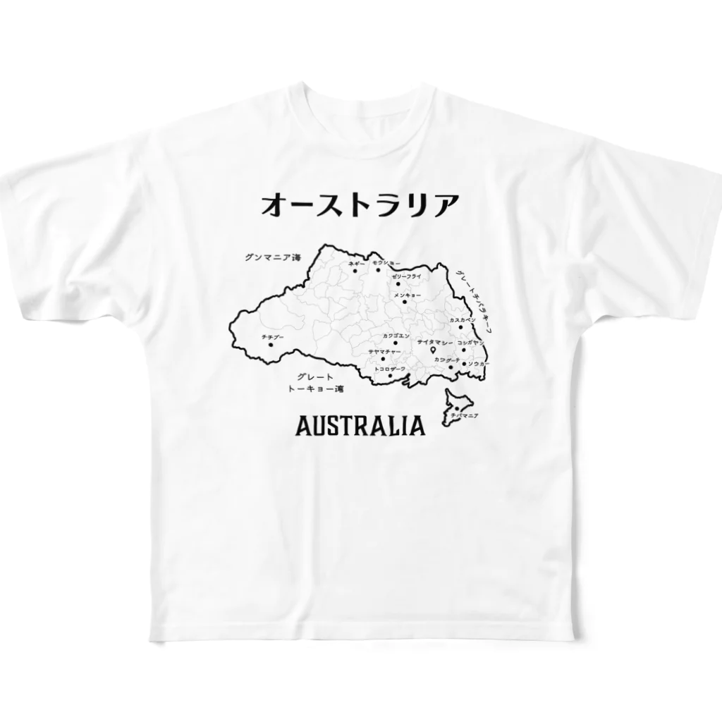 kg_shopのオーストラリア All-Over Print T-Shirt