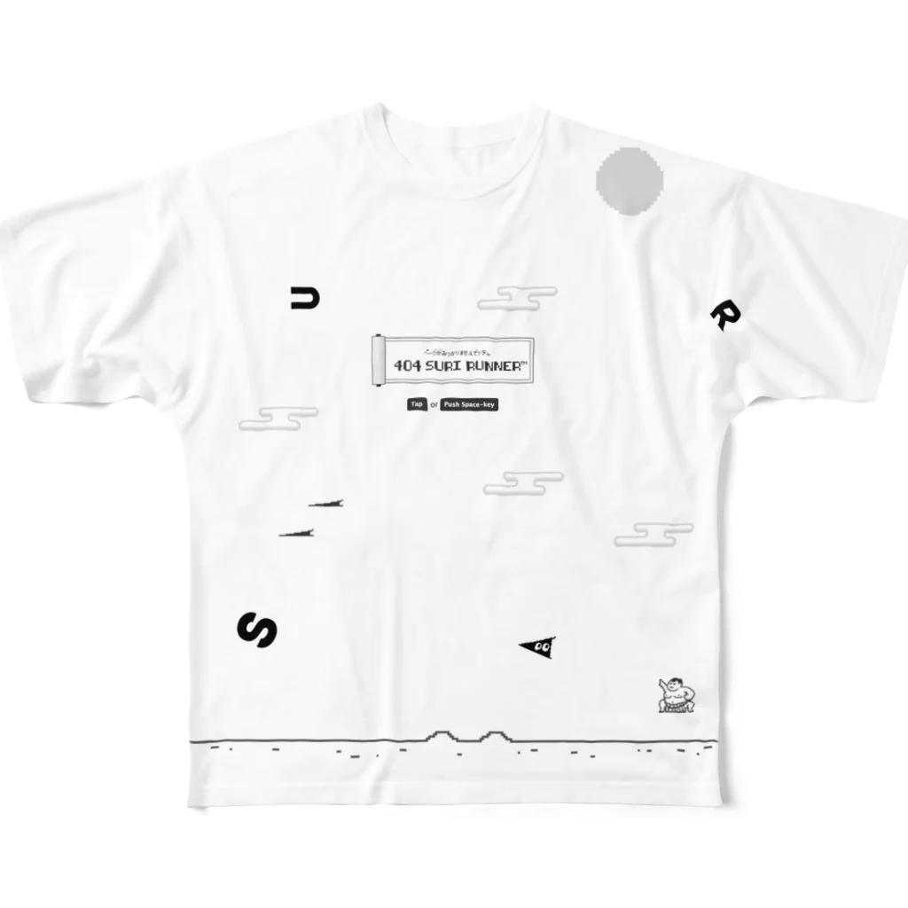 忍者スリスリくんの404-runner All-Over Print T-Shirt