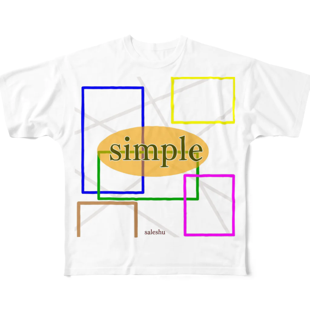 saleshuのsimple フルグラフィックTシャツ