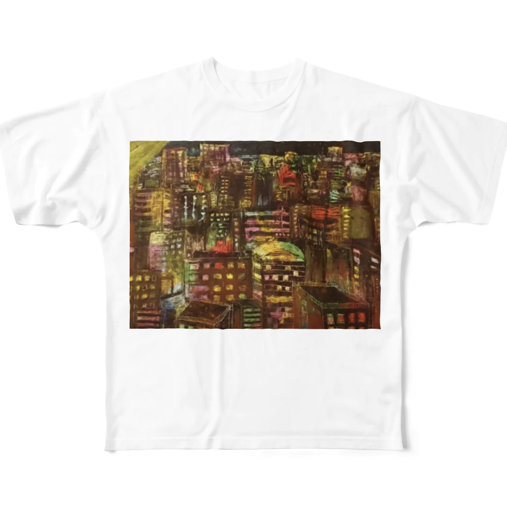 chichichisanの夜景のイラストです All-Over Print T-Shirt