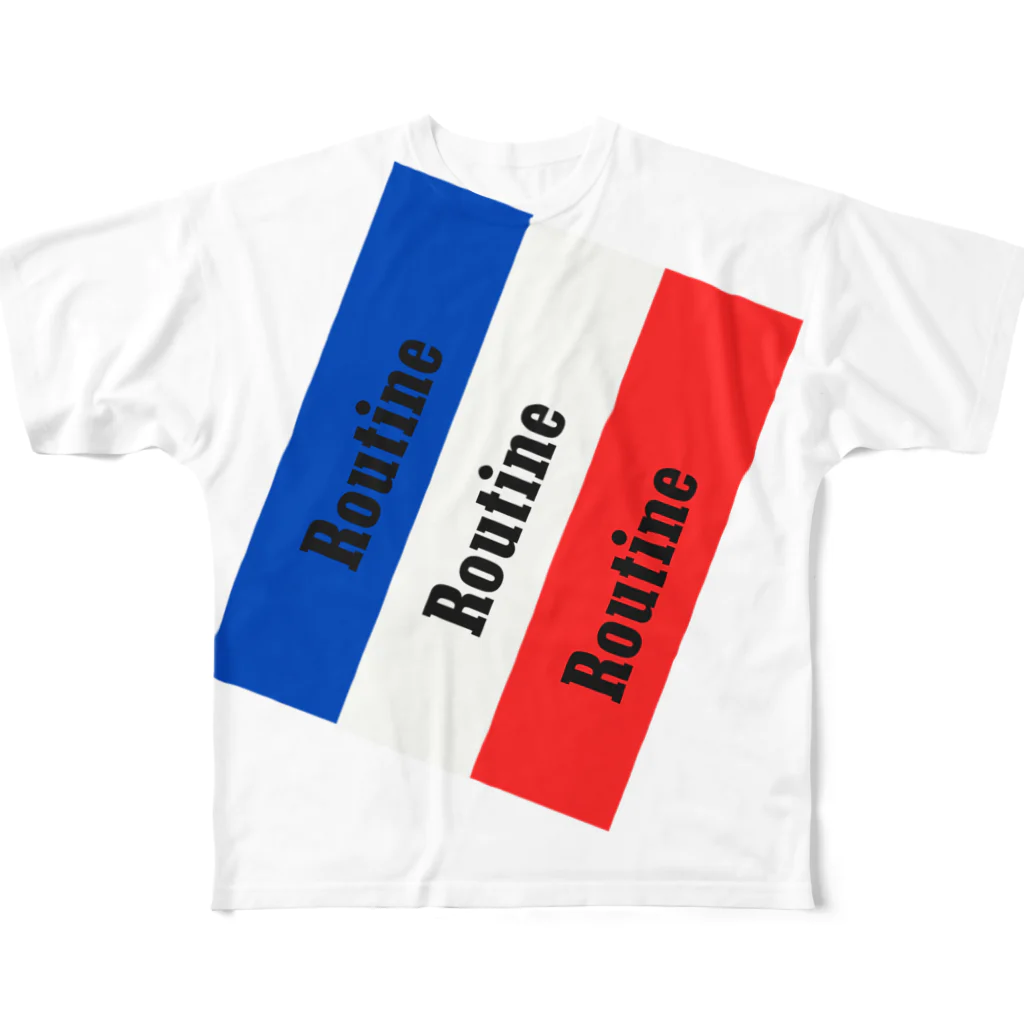 トリコロールカラーのルーティン All-Over Print T-Shirt