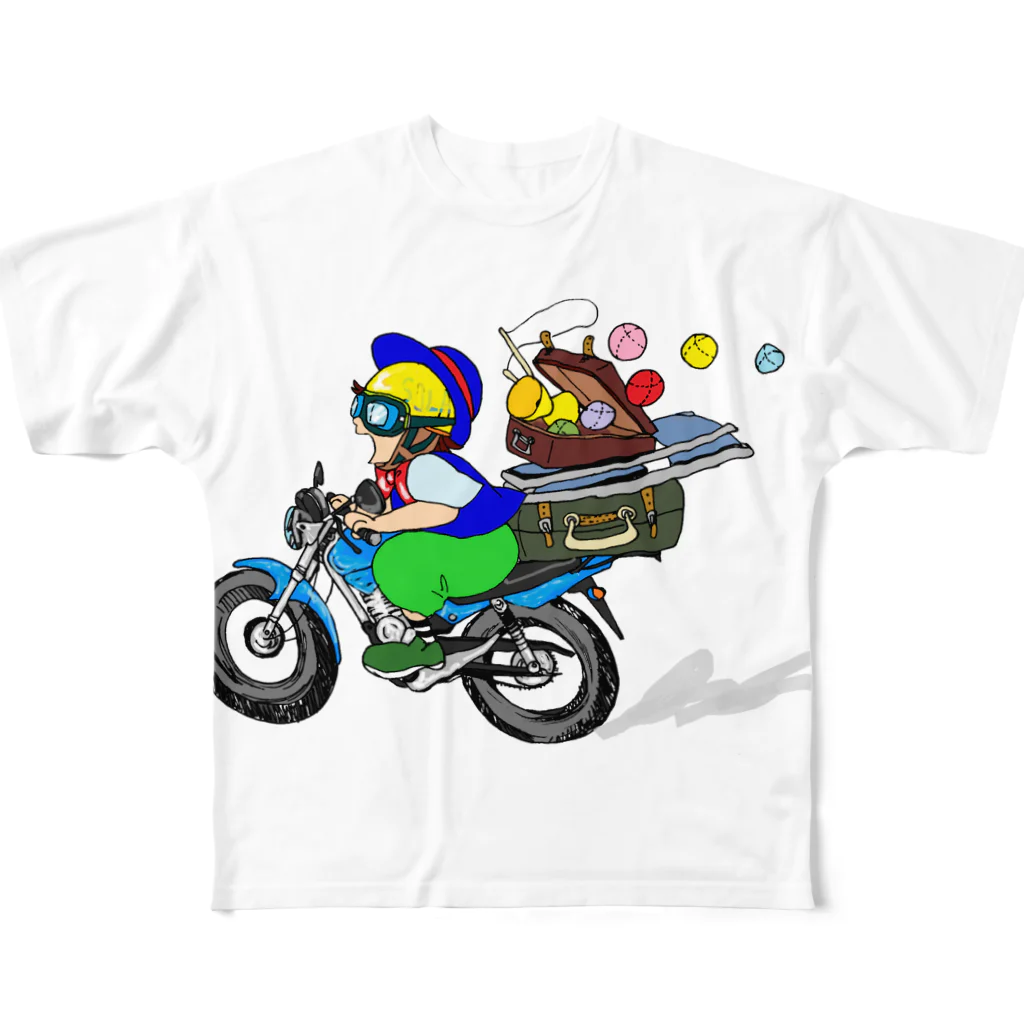 大道芸人solaのSOLAーバイク フルグラフィックTシャツ