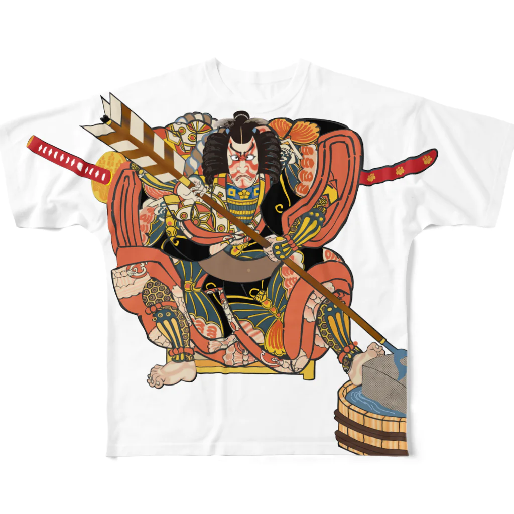 Drecome_Designの歌舞伎 フルグラフィックTシャツ