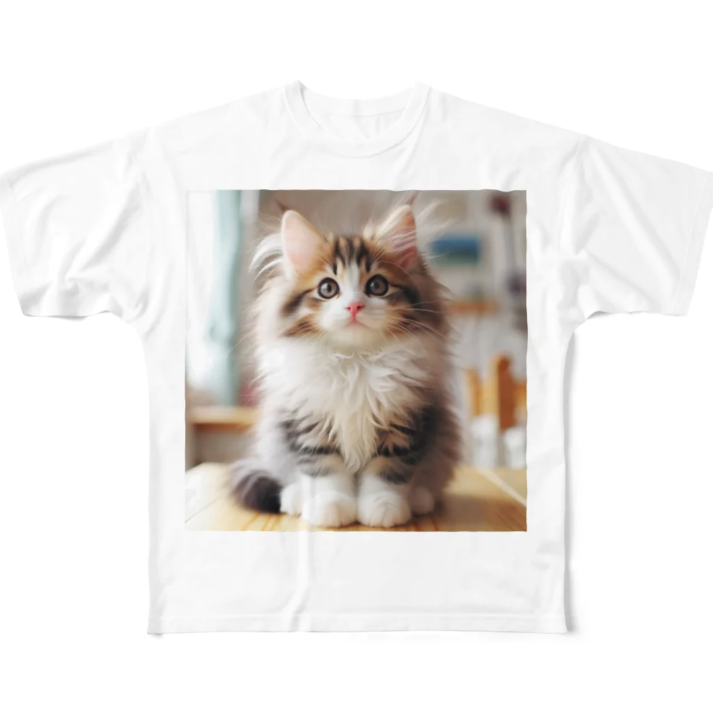 Creation CATのゴージャスCAT All-Over Print T-Shirt