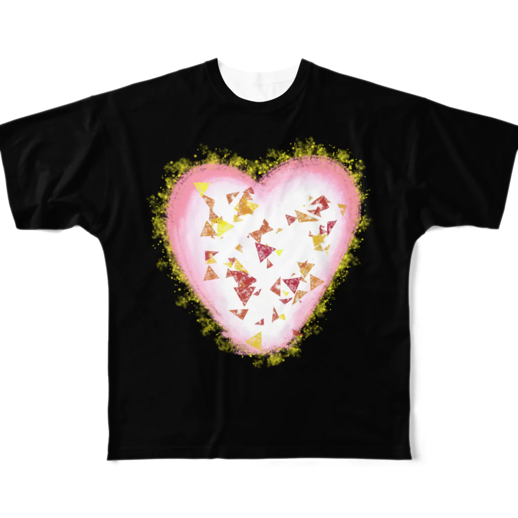 Cho Tommy AnnのMo-Mo-Heart（モーモーハート）★文字無し《黒》 フルグラフィックTシャツ