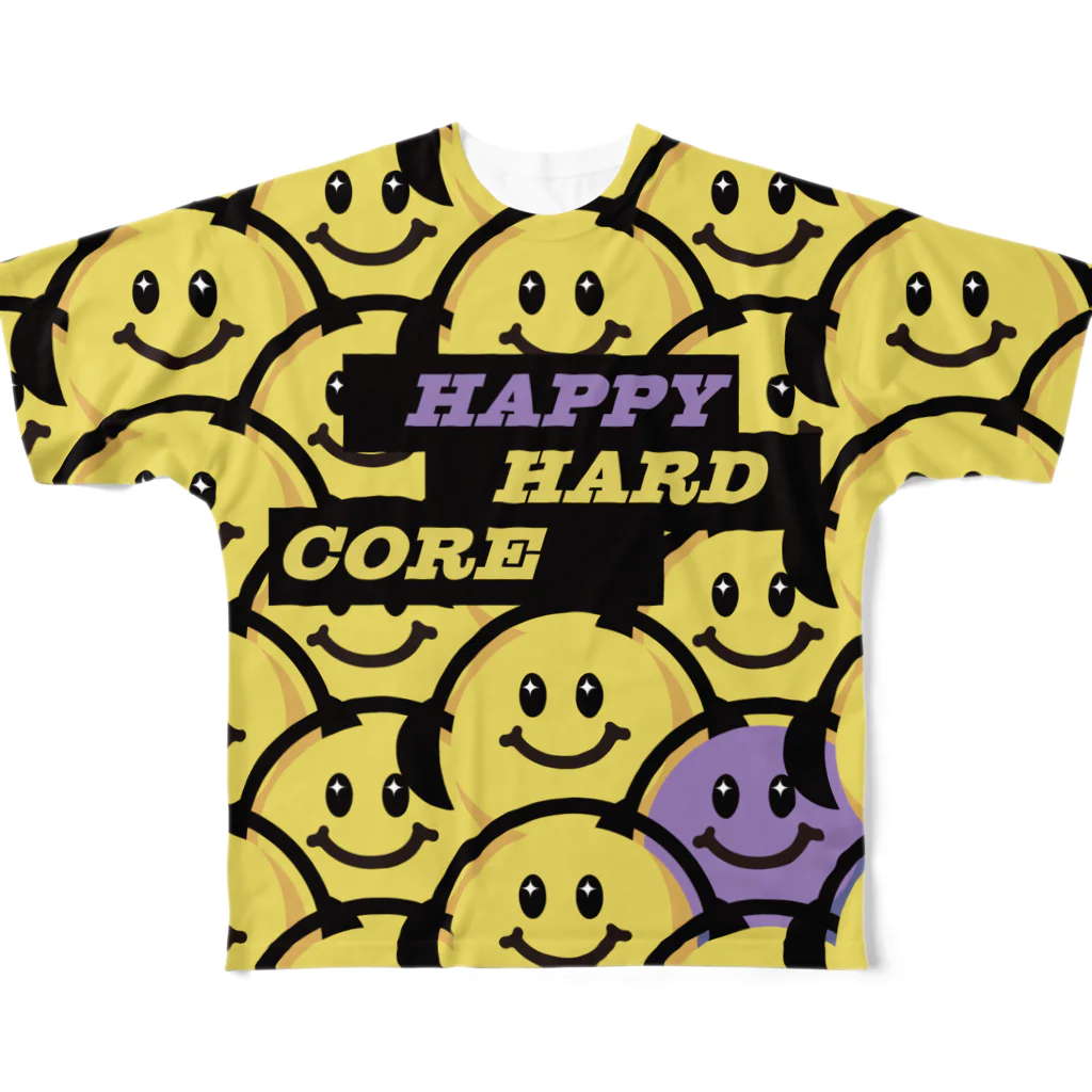 ゲーミングアロエのHAPPY HARDCORE Tシャツ フルグラフィックTシャツ