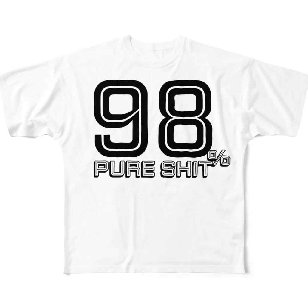 Architeture is dead.の98% Pure Shit All-Over Print T-Shirt