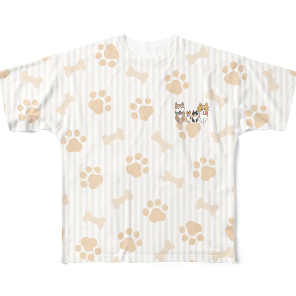 むぎタナとりんすずのフルグラフィックTシャツ All-Over Print T-Shirt