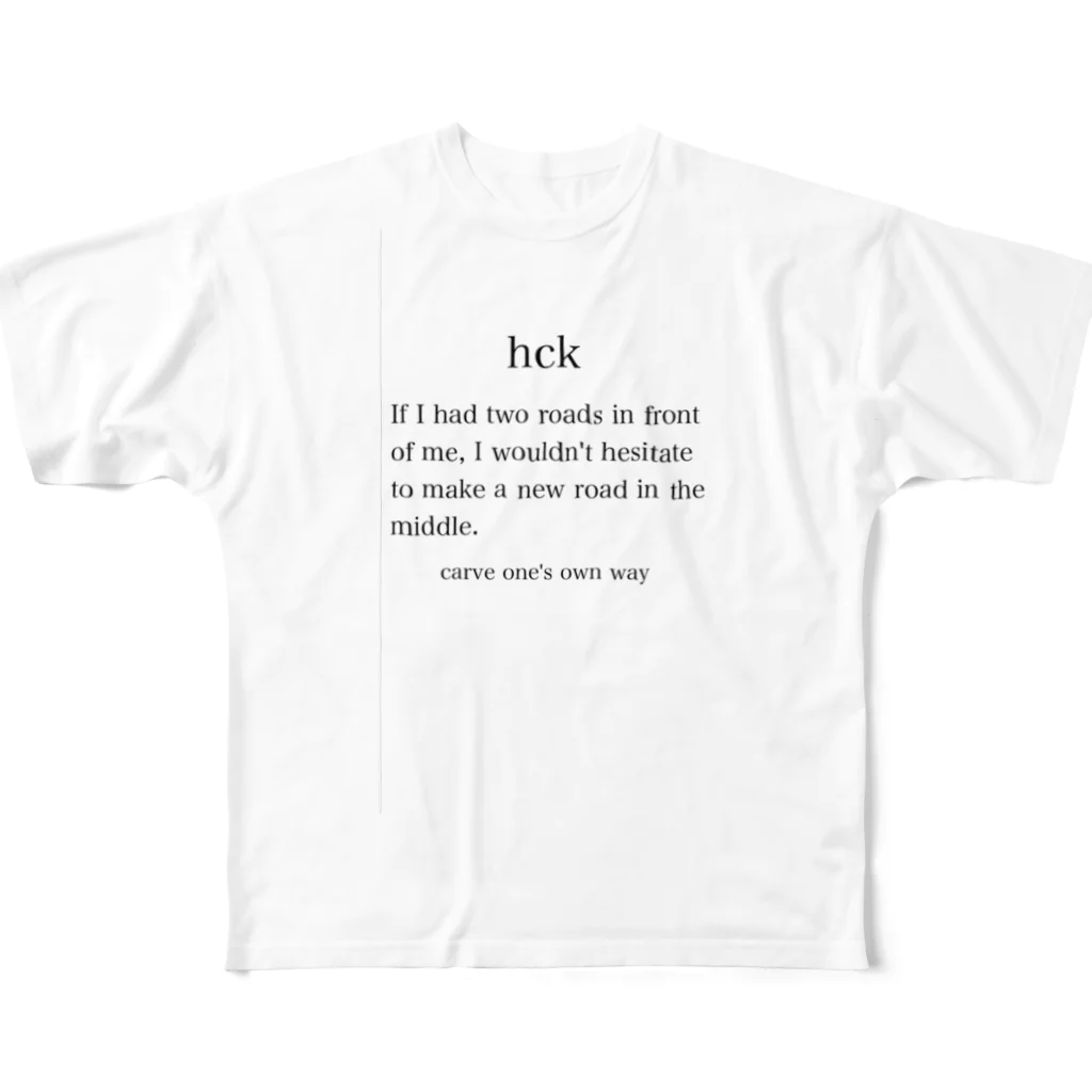 hckのhck フルグラフィックTシャツ