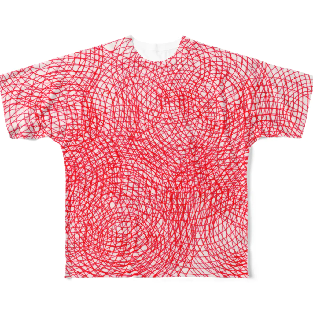 omuramの赤い円（両面） All-Over Print T-Shirt