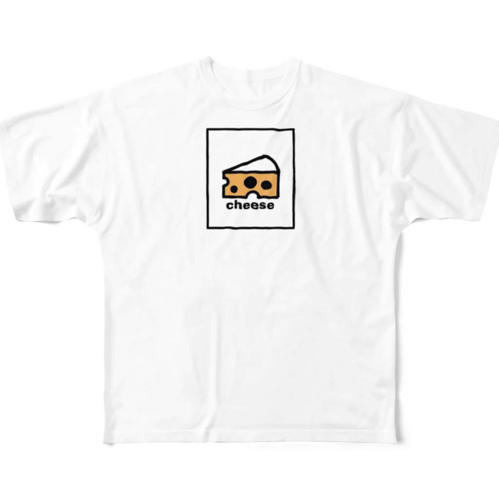 シンプル屋さんのチーズ All-Over Print T-Shirt