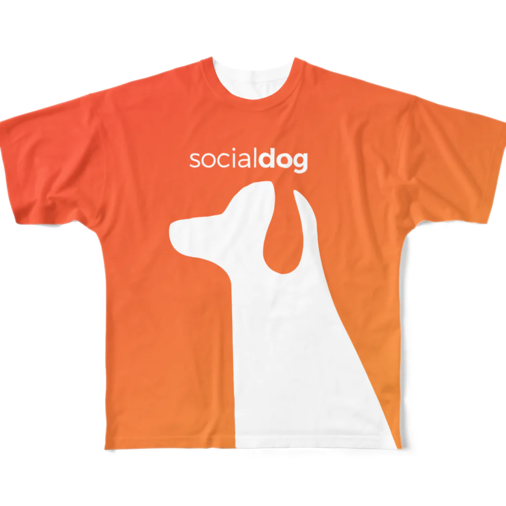 SocialDog ShopのSocialDog ドッグ フルグラフィックTシャツ