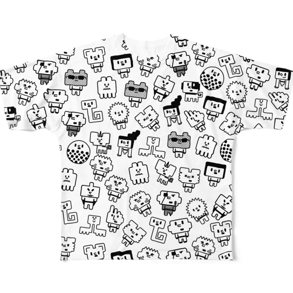 uchukunのいっぱいウチュウクン フルグラフィックTシャツ