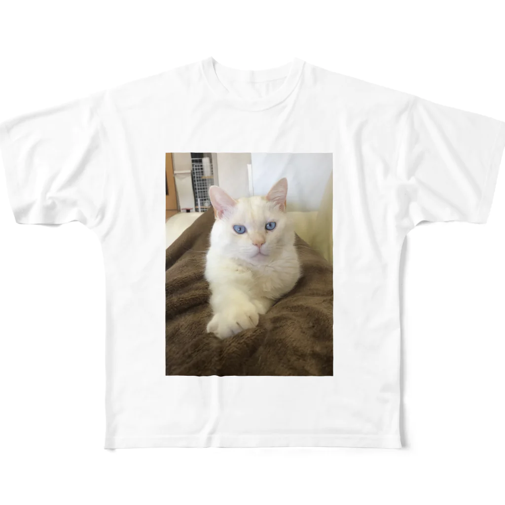 そらにも出来る保護猫支援のキリリそらくん フルグラフィックTシャツ