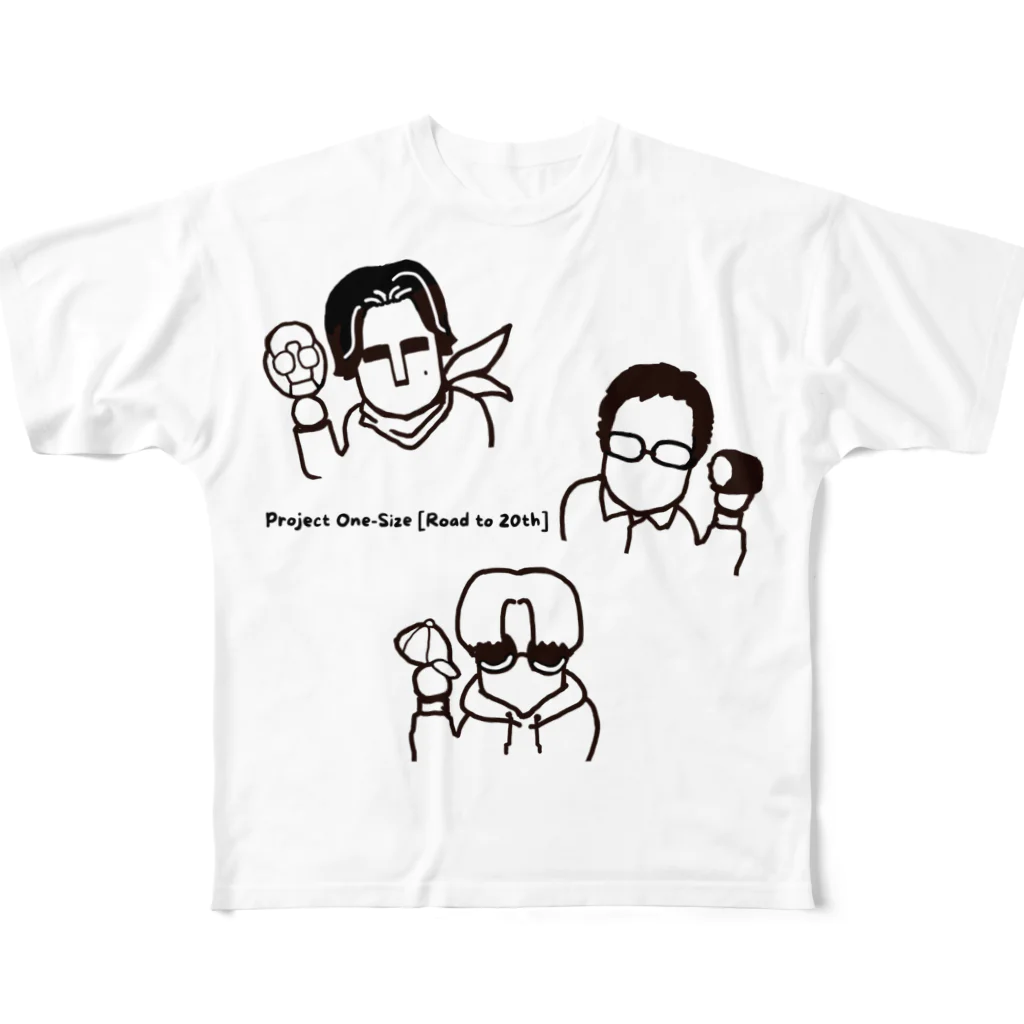 Project One-Sizeの３人の個性をギュッと集結 All-Over Print T-Shirt