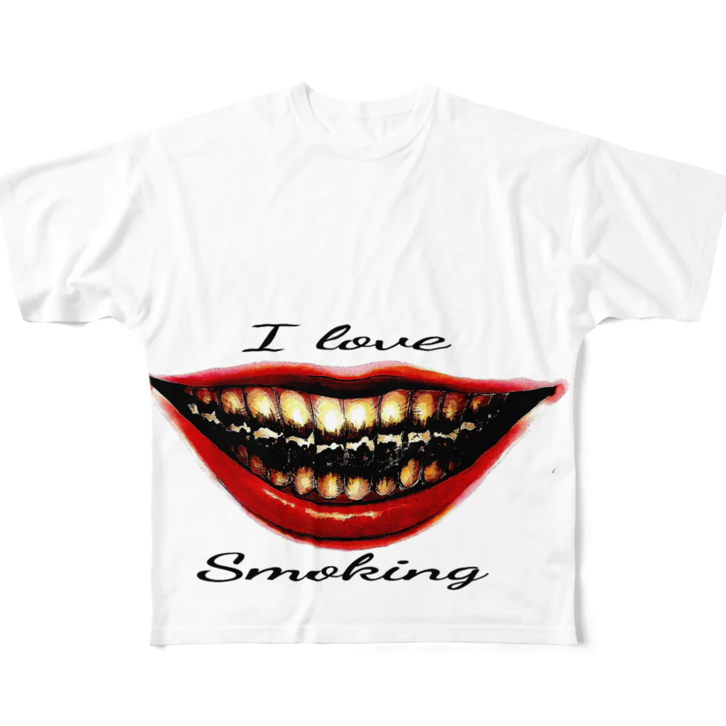 ﾏｽｸﾒﾛﾝ_夜来のsmoker All-Over Print T-Shirt