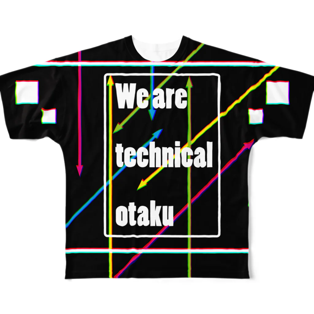 はたりょー.oggのWe are technical otaku フルグラフィックTシャツ